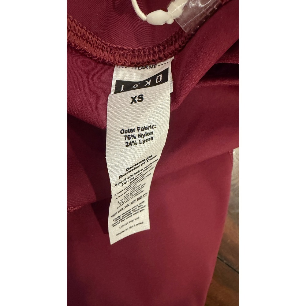 LSKD Elite X-Shorts Dark Cherry 4in High Waisted Shorts XS WTGH00415 NWT NEW - Picture 12 of 16